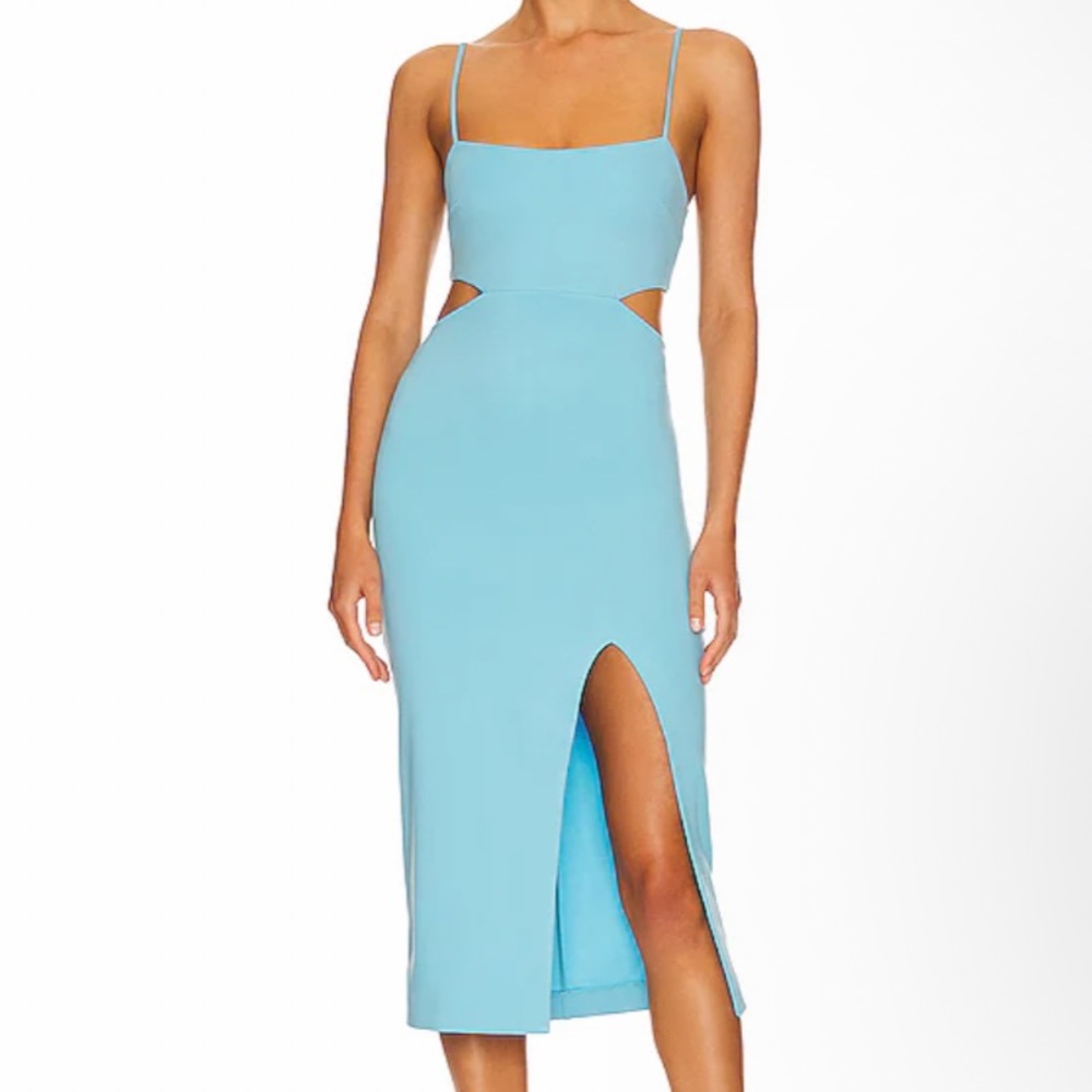 REVOLVE Light Blue Strappy Midi Dress